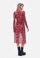 Bayan Çok Renkli Yırtmaçlı Tül Elbise