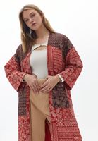 Bayan Çok Renkli Oversize Kapitoneli Kimono