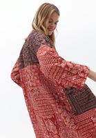 Bayan Çok Renkli Oversize Kapitoneli Kimono