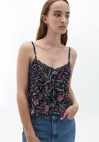 Bayan Çok Renkli Gipe Detaylı Tül Bluz