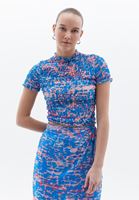 Bayan Çok Renkli Gipeli Tül Bluz