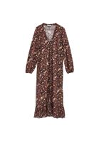 Women Mixed Tulle Kimono with Button Detail