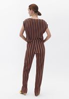 Bayan Çok Renkli Yüksek Bel Simli Straight-Fit Pantolon