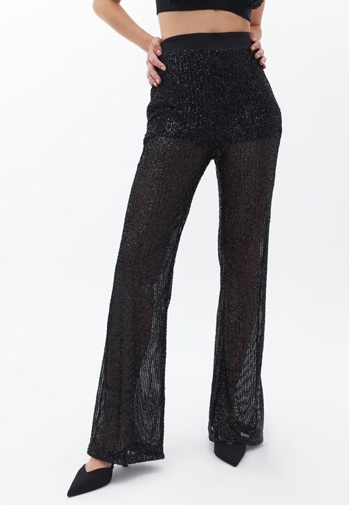 Payetli Gömlek ve Pantolon Kombini