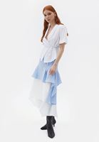 Bayan Beyaz Kruvaze Yaka Bluz