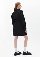 Bayan Siyah Pamuklu Gömlek Elbise