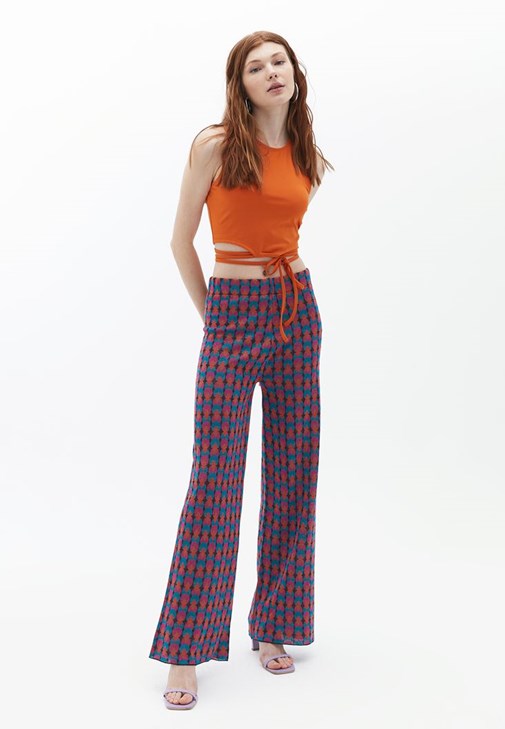 Crop Atlet ve Culotte Pantolon Kombini