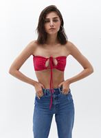 Bayan Pembe Bağlama Detaylı Büstiyer