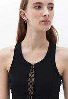 Bağlamalı Crop Top ve Şort Kombini