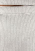 Women Cream Midi Skirt with Slit Detail