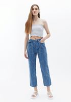 Bayan Krem Askısız Crop Top