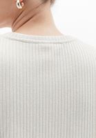 Bayan Krem Loose-Fit Kolsuz Süveter