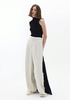 Bayan Bej Ultra Yüksek Bel Wide-Leg Pantolon ( TENCEL™ )