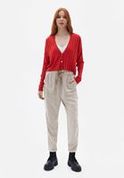 Bayan Bej Orta Bel Baggy-Fit Pantolon ( TENCEL™ )