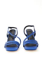 Bayan Mavi Bant Detaylı Topuklu Ayakkabı