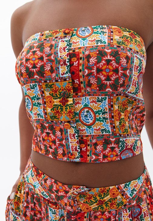 Kimono ve Desenli Pantolon Kombini