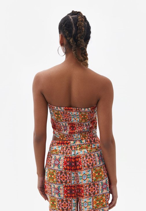 Kimono ve Desenli Pantolon Kombini