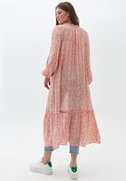 Bayan Çok Renkli Düğmeli Midi Boy Kimono