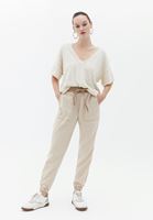 Bayan Bej Yumuşak Dokulu Jogger Pantolon ( TENCEL™ )
