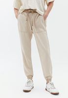 Bayan Bej Yumuşak Dokulu Jogger Pantolon ( TENCEL™ )