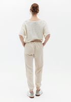 Bayan Bej Yumuşak Dokulu Jogger Pantolon ( TENCEL™ )