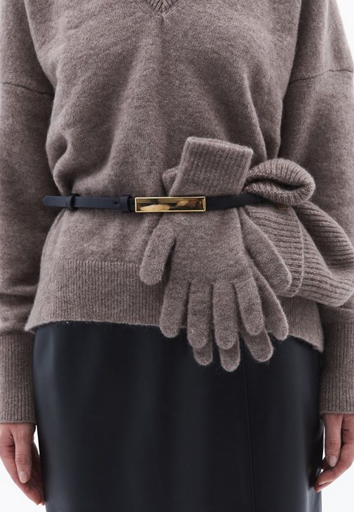 Bej Yün Karışımlı Eldiven