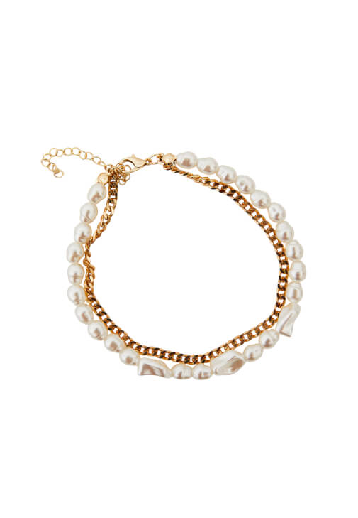 Yeşil Zincir Detaylı Çoklu Halhal