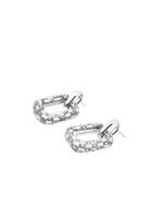 Bayan Gümüş Taş Detaylı Küpe