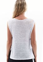 Bayan Beyaz Bağlamalı Triko Süveter