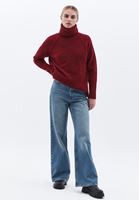 Yün Kazak ve Wide-Leg Pantolon Kombini