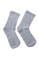 Bayan Gri Sim Detaylı Çorap