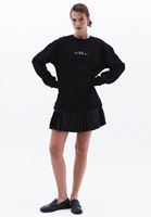 Women Black Oversize Sweat Dress