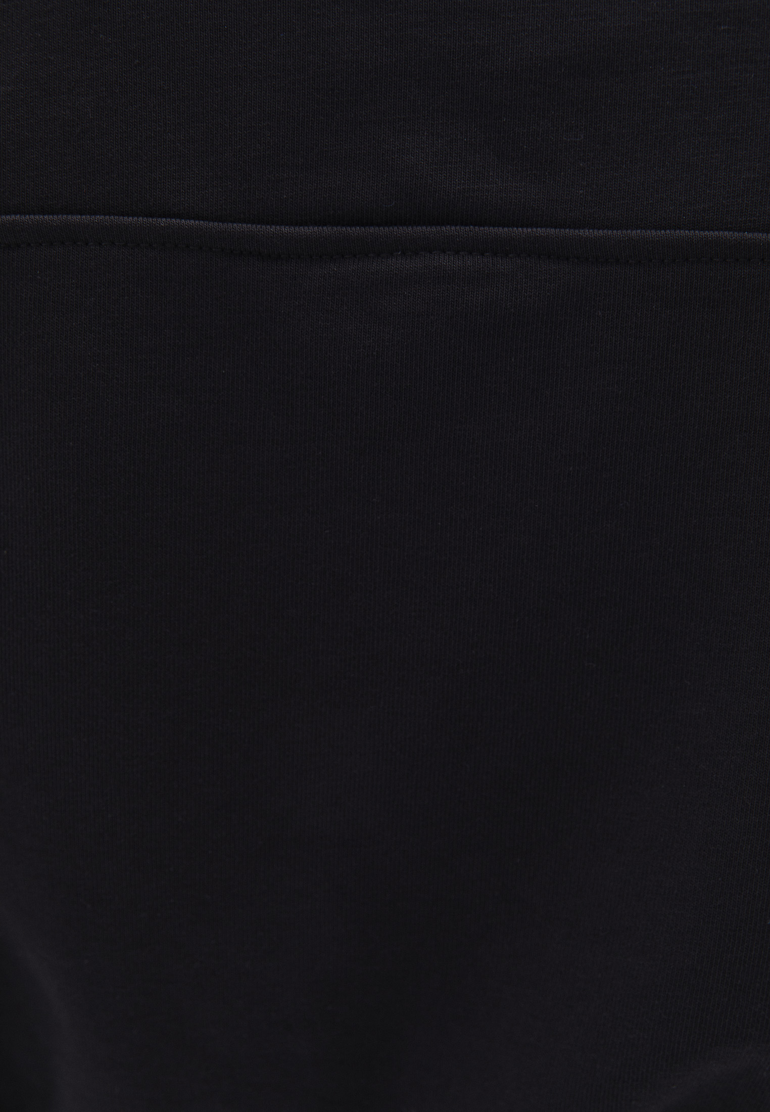 Siyah Dik Yaka Crop Sweatshirt
