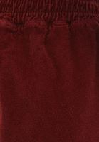 Bayan Bordo Orta Bel Kadife Jogger Pantolon