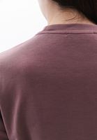 Bayan Pembe Modal Sıfır Yaka Crop Sweatshirt