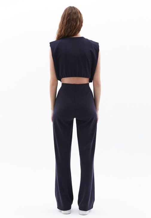 Modal Crop Bluz ve Pantolon Kombini