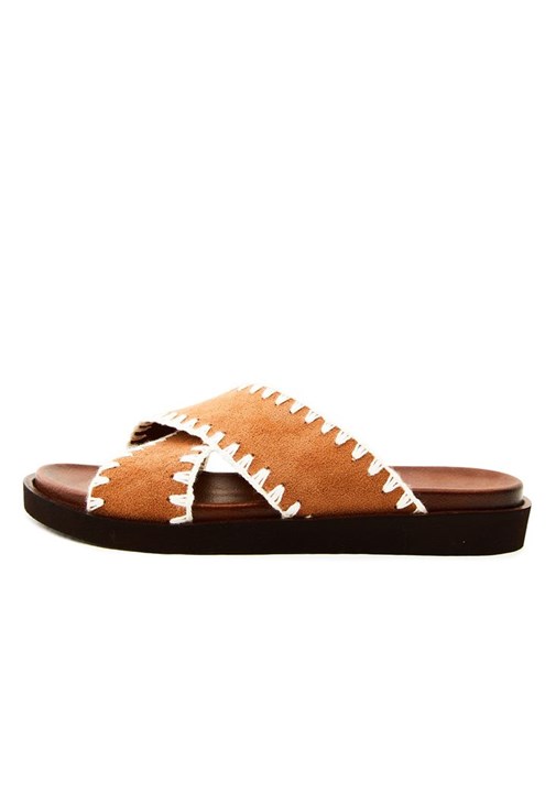 Tek Omuz Uzun Elbise ve Terlik Kombini