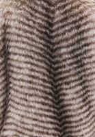 Bayan Çok Renkli Oversize Vegan Kürk Kaban