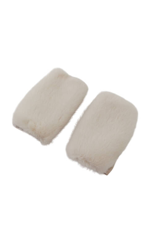 Krem Peluş Eldiven