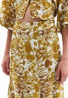 Women Mixed Linen Blended High Rise Skirt