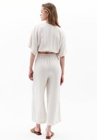 Bayan Bej Keten Karışımlı Culotte Pantolon