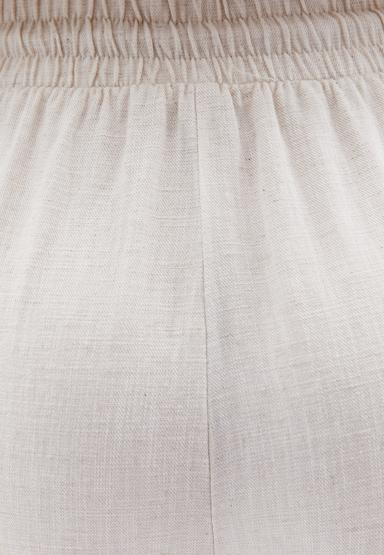 Bej Keten Karışımlı Culotte Pantolon