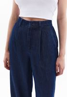 Bayan Mavi Orta Bel Wide-Leg Pantolon ( TENCEL™ )