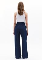 Bayan Mavi Orta Bel Wide-Leg Pantolon ( TENCEL™ )