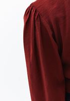 Balon Kollu Bluz ve Straight-Fit Pantolon Kombini
