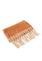 Bayan Kahverengi Püskül Detaylı Kalın Şal