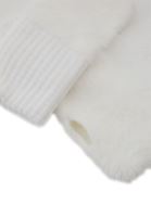 Bayan Krem Peluş Eldiven 