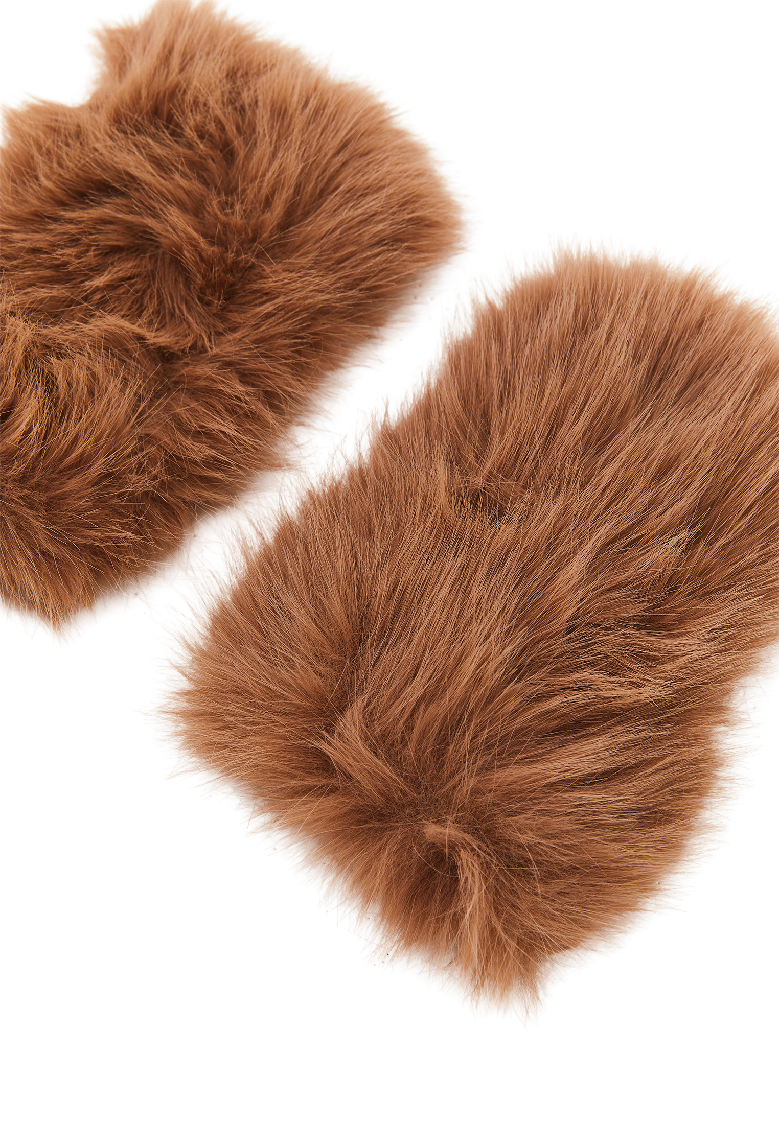 Kahverengi Peluş Detaylı Eldiven