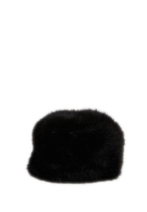 Siyah Vegan Kürk Şapka