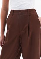 Bayan Kahverengi Yüksek Bel Balon Pantolon